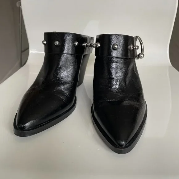 Black Studded Ankle Boots - Picture 3 of 8